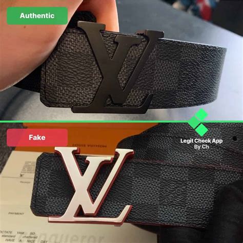 fake louis vuitton belt vs real